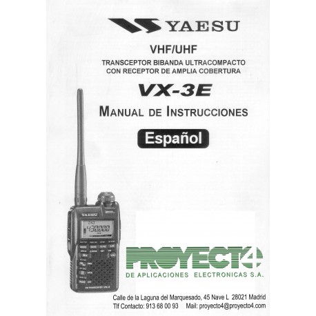 Manual de Instrucciones VX-3