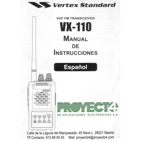 Manual de Instrucciones VX-110