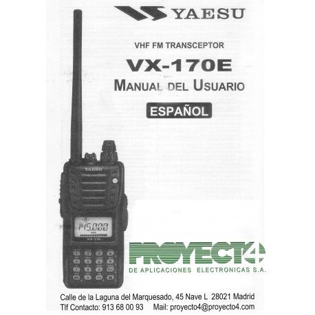 Manual de Instrucciones VX-170