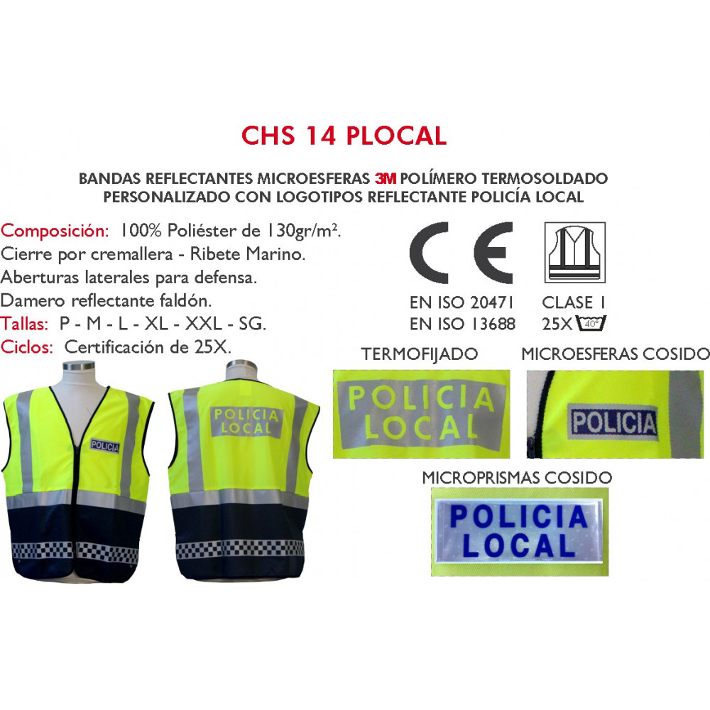 Chaleco Policia local CHS 14, compra online