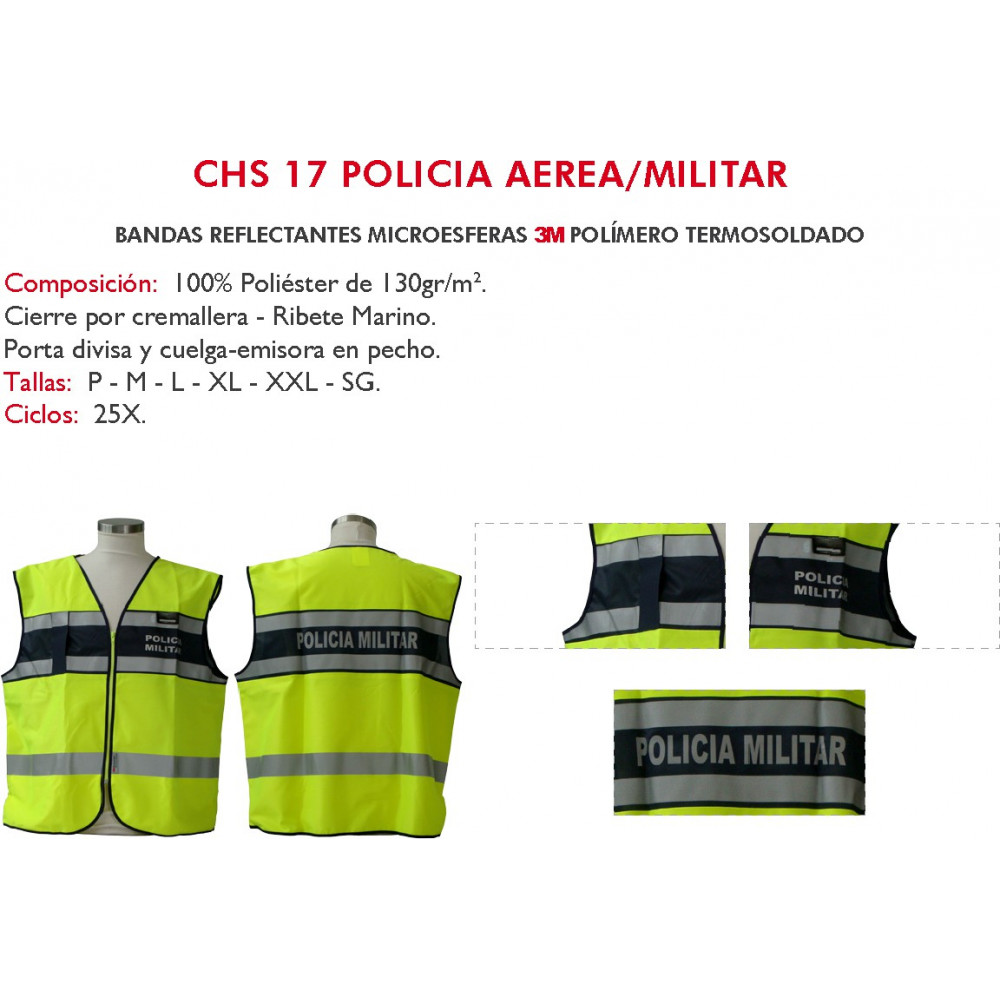 Chaleco A.V. Policia Aérea / Militar CHS 17, compra online