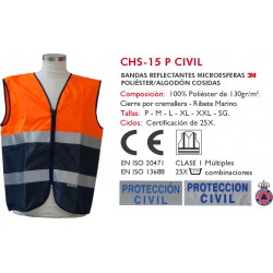 Chaleco Protección Civil CHS 15